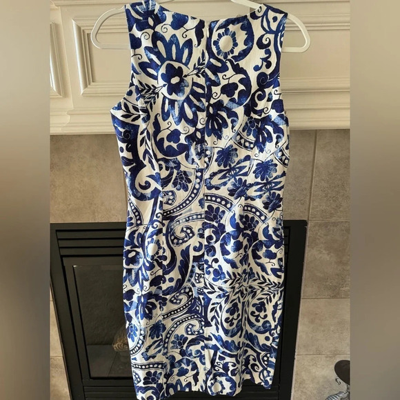 Lauren Ralph Lauren Floral Print Cotton Blend Dress Sleeveless sz 8 - Picture 2 of 5